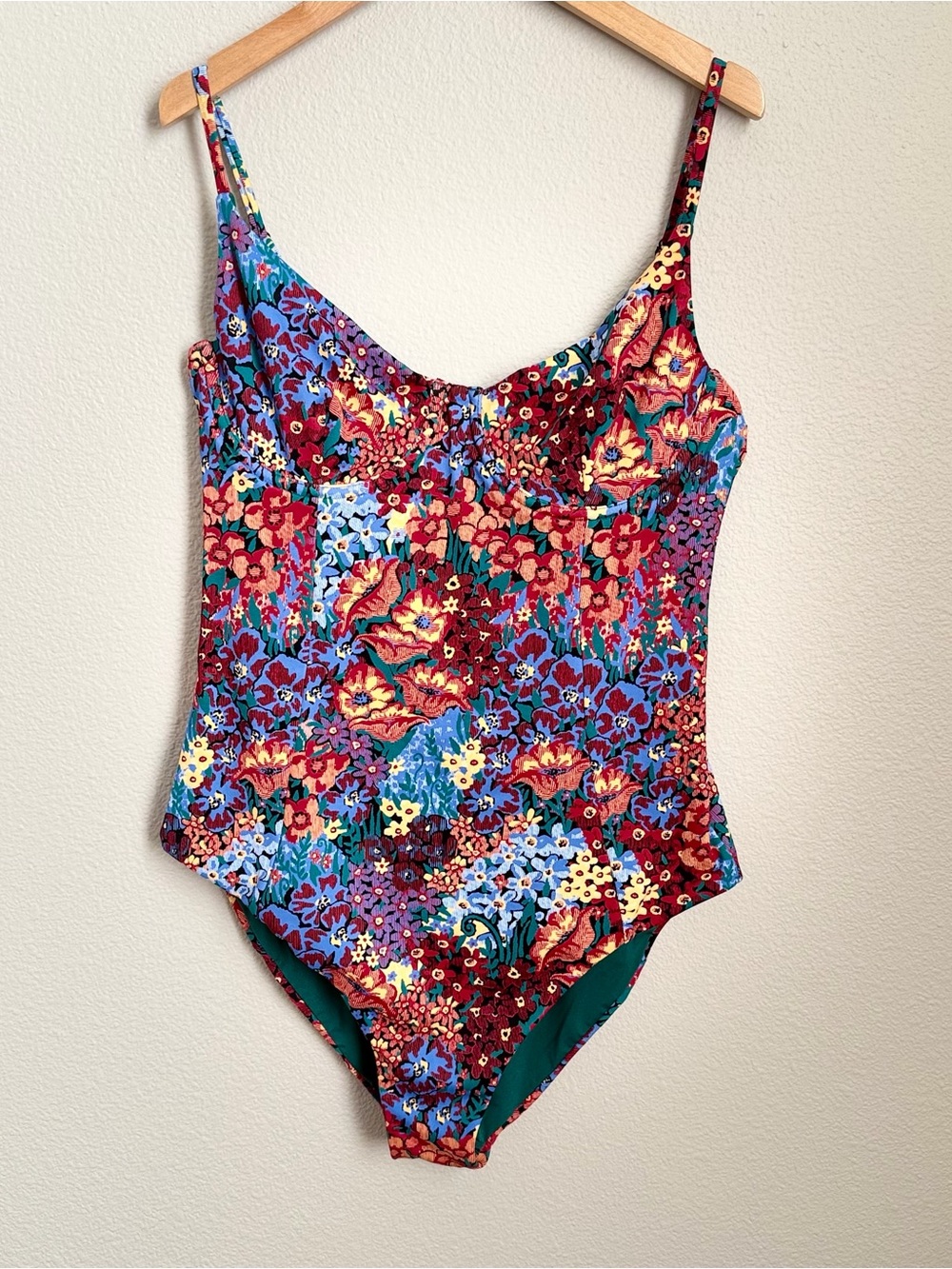 Onia Chelsea One Piece Swimsuit Multi Color Floral - L